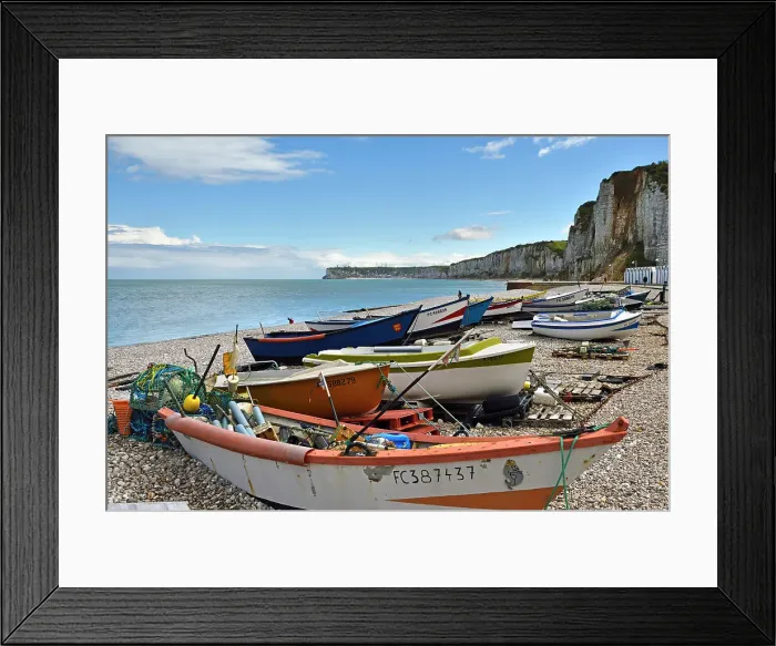 Framed Print : Fishing boats on the pebbly beach at Yport, Seine-Maritime department, Normandy region, France, Europe Framed Print : Fishing boats on the pebbly beach at Yport, Seine-Maritime department, Normandy region, France, Europe