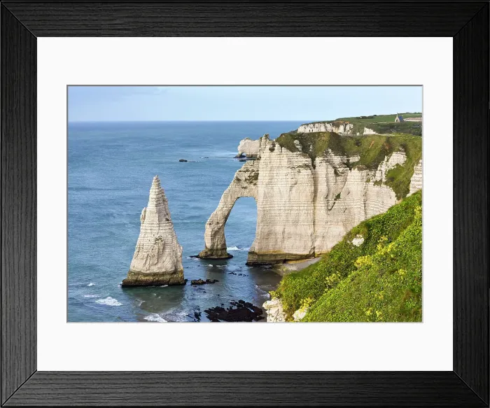 Framed Print : Chalk cliffs with arch and l'Aiguille (the Needle), Etretat, Seine-Maritime department, Normandy region, France, Europe Framed Print : Chalk cliffs with arch and l'Aiguille (the Needle), Etretat, Seine-Maritime department, Normandy region, France, Europe