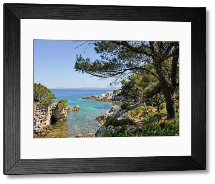 Framed Print : Small creek at north of Prezba island, Lastovo island, Croatia, Southeast Europe Framed Print : Small creek at north of Prezba island, Lastovo island, Croatia, Southeast Europe