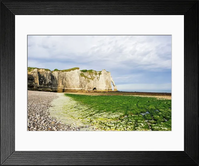 Framed Print : Foreshore at low tide and cliff, Etretat, Seine-Maritime department, Normandy region, France, Europe Framed Print : Foreshore at low tide and cliff, Etretat, Seine-Maritime department, Normandy region, France, Europe