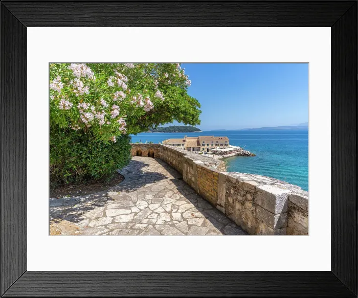 Framed Print : View of Faliraki Corfu in Corfu Town, Corfu, Ionian Sea, Greek Islands, Greece, Europe Framed Print : View of Faliraki Corfu in Corfu Town, Corfu, Ionian Sea, Greek Islands, Greece, Europe