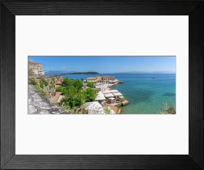 Framed Print : View of Faliraki Corfu in Corfu Town, Corfu, Ionian Sea, Greek Islands, Greece, Europe Framed Print : View of Faliraki Corfu in Corfu Town, Corfu, Ionian Sea, Greek Islands, Greece, Europe