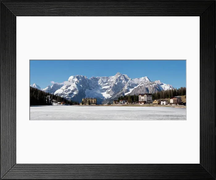 Framed Print : Misurina and Monte Cristallo panorama, Dolomites, Belluno, Italy, Europe Framed Print : Misurina and Monte Cristallo panorama, Dolomites, Belluno, Italy, Europe