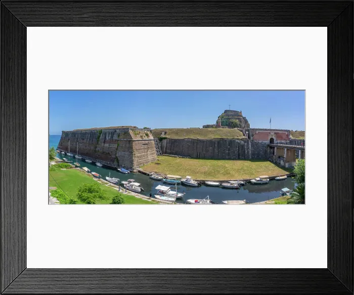 Framed Print : View of Old Fortress of Corfu in Corfu Town, UNESCO World Heritage Site, Corfu, Ionian Sea, Greek Islands, Greece, Europe Framed Print : View of Old Fortress of Corfu in Corfu Town, UNESCO World Heritage Site, Corfu, Ionian Sea, Greek Islands, Greece, Europe