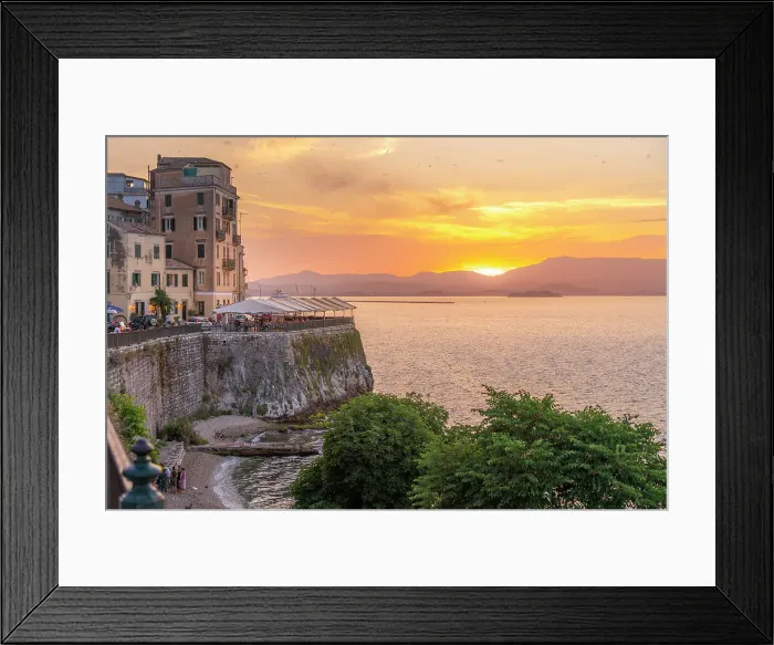 Framed Print : View of Corfu Town and Ionian Sea during golden hour, Corfu Town, Corfu, Ionian Sea, Greek Islands, Greece, Europe Framed Print : View of Corfu Town and Ionian Sea during golden hour, Corfu Town, Corfu, Ionian Sea, Greek Islands, Greece, Europe