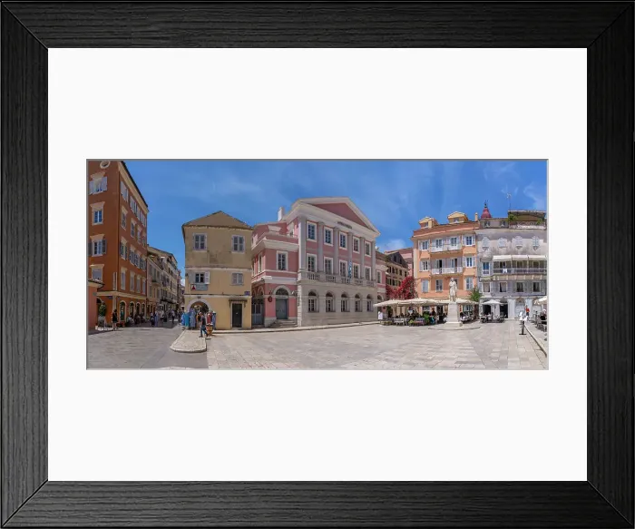 Framed Print : View of Plakada t Agiou Spiridona Square, Corfu Town, UNESCO World Heritage Site, Corfu, Ionian Sea, Greek Islands, Greece, Europe Framed Print : View of Plakada t Agiou Spiridona Square, Corfu Town, UNESCO World Heritage Site, Corfu, Ionian Sea, Greek Islands, Greece, Europe