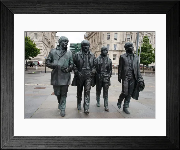 Framed Print : Beatles sculpture by Anthony Edwards, Liverpool, Merseyside, England, United Kingdom, Europe