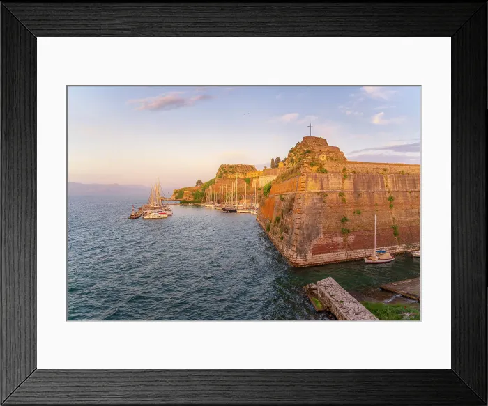 Framed Print : View of Old Fortress of Corfu during golden hour, UNESCO World Heritage Site, Corfu Town, Corfu, Ionian Sea, Greek Islands, Greece, Europe Framed Print : View of Old Fortress of Corfu during golden hour, UNESCO World Heritage Site, Corfu Town, Corfu, Ionian Sea, Greek Islands, Greece, Europe