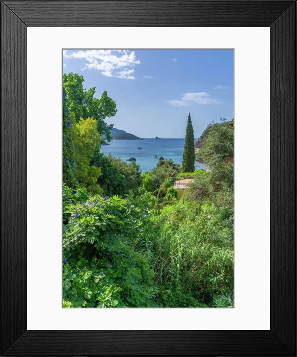 Framed Print : View of coastline and Ionian Sea near Palaiokastritsa, Palaiokastritsa, Corfu, Ionian Sea, Greek Islands, Greece, Europe Framed Print : View of coastline and Ionian Sea near Palaiokastritsa, Palaiokastritsa, Corfu, Ionian Sea, Greek Islands, Greece, Europe