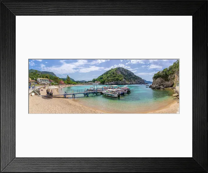 Framed Print : View of Agios Spiridon Beach in Palaiokastritsa, Palaiokastritsa, Corfu, Ionian Sea, Greek Islands, Greece, Europe Framed Print : View of Agios Spiridon Beach in Palaiokastritsa, Palaiokastritsa, Corfu, Ionian Sea, Greek Islands, Greece, Europe