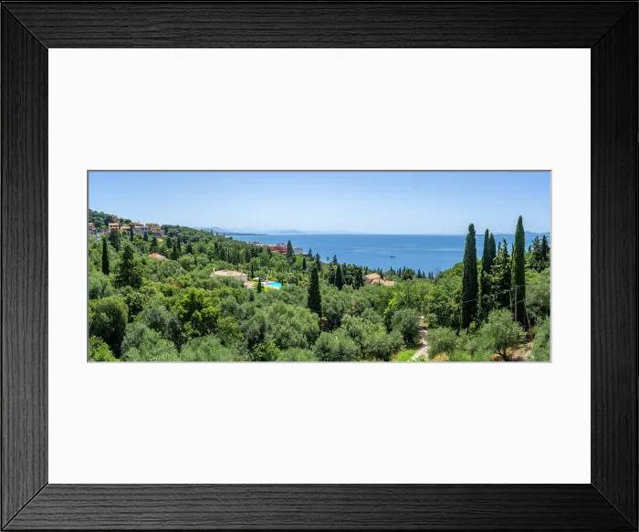Framed Print : View of Ionian Sea and and coastline near Kassiopi, Kassiopi, Corfu, Ionian Sea, Greek Islands, Greece, Europe Framed Print : View of Ionian Sea and and coastline near Kassiopi, Kassiopi, Corfu, Ionian Sea, Greek Islands, Greece, Europe