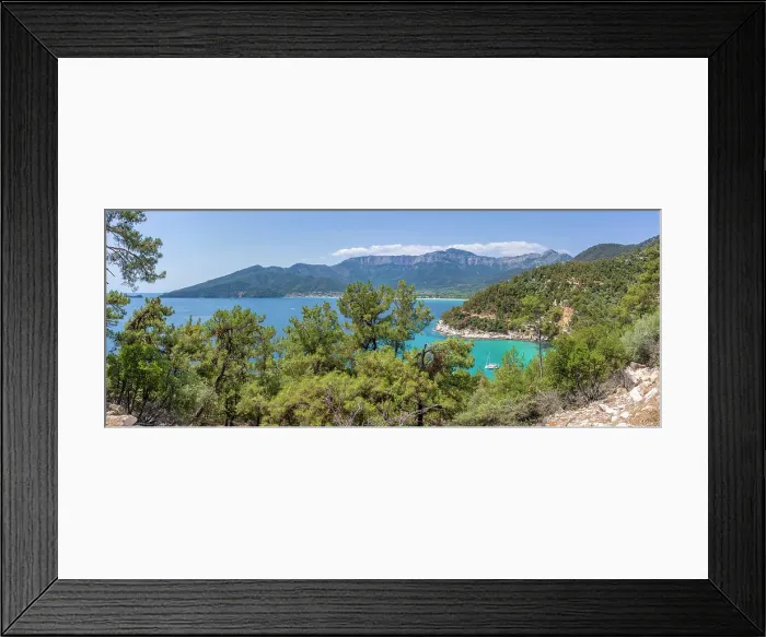 Framed Print : View of coastline and sea near Chrysi Ammoudia, Thassos, Aegean Sea, Greek Islands, Greece, Europe Framed Print : View of coastline and sea near Chrysi Ammoudia, Thassos, Aegean Sea, Greek Islands, Greece, Europe