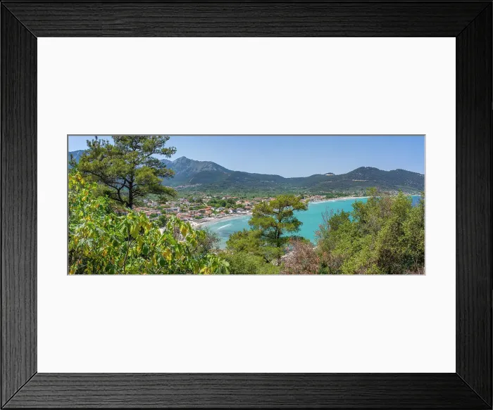 Framed Print : View of trees and Golden Beach at Chrysi Ammoudia, Thassos, Aegean Sea, Greek Islands, Greece, Europe Framed Print : View of trees and Golden Beach at Chrysi Ammoudia, Thassos, Aegean Sea, Greek Islands, Greece, Europe