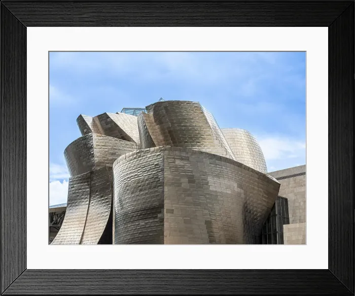Framed Print : Titanium clad facade, Guggenheim Museum, Architect Frank Gehry, Bilbao, Basque Country, Spain, Europe Framed Print : Titanium clad facade, Guggenheim Museum, Architect Frank Gehry, Bilbao, Basque Country, Spain, Europe