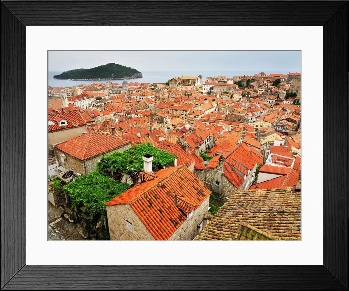 Framed Print : Dubrovnik from the City Walls, UNESCO World Heritage Site, Dubrovnik, Croatia, Europe Framed Print : Dubrovnik from the City Walls, UNESCO World Heritage Site, Dubrovnik, Croatia, Europe