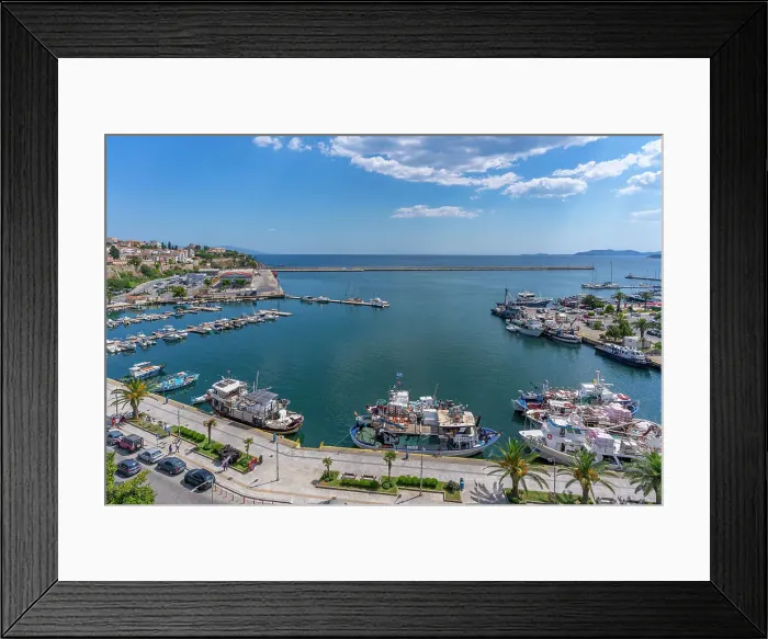 Framed Print : View of Kavala port from elevated position, Dimos Kavalas, Eastern Macedonia and Thrace, Gulf of Thasos, Gulf of Kavala, Thracian Sea, Greece, Europe Framed Print : View of Kavala port from elevated position, Dimos Kavalas, Eastern Macedonia and Thrace, Gulf of Thasos, Gulf of Kavala, Thracian Sea, Greece, Europe