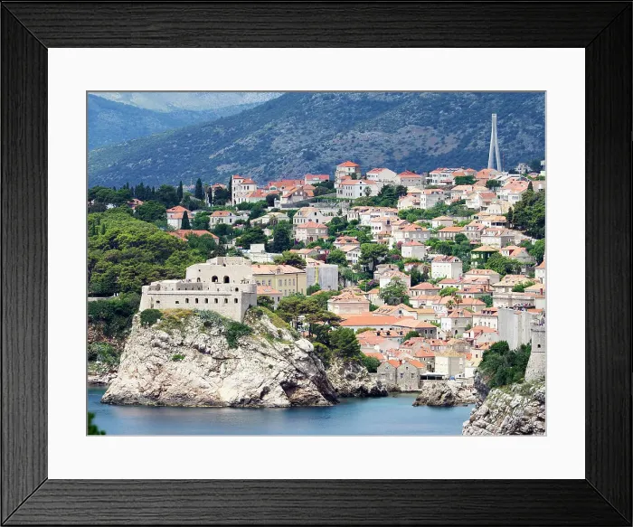 Framed Print : Dubrovnik from Lokrum, Croatia, Europe Framed Print : Dubrovnik from Lokrum, Croatia, Europe