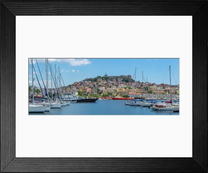 Framed Print : View of Kavala Fortress and boats in the port, Kavala, Dimos Kavalas, Eastern Macedonia and Thrace, Gulf of Thasos, Gulf of Kavala, Greece, Europe Framed Print : View of Kavala Fortress and boats in the port, Kavala, Dimos Kavalas, Eastern Macedonia and Thrace, Gulf of Thasos, Gulf of Kavala, Greece, Europe