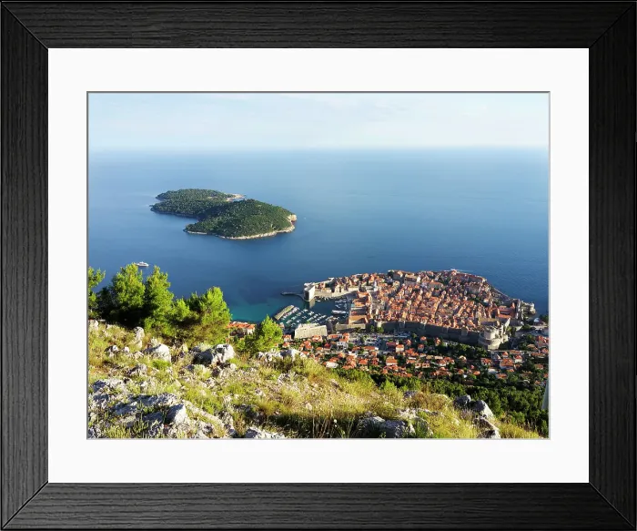 Framed Print : Dubrovnik Old Town, UNESCO World Heritage Site, from Mount Srd, Dubrovnik, Croatia, Europe Framed Print : Dubrovnik Old Town, UNESCO World Heritage Site, from Mount Srd, Dubrovnik, Croatia, Europe
