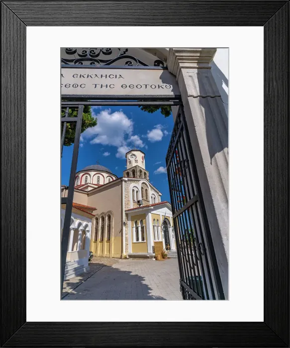 Framed Print : View of Holy Church of the Dormition of the Virgin, Kavala, Dimos Kavalas, Eastern Macedonia and Thrace, Gulf of Thasos, Gulf of Kavala, Thracian Sea, Greece, Europe Framed Print : View of Holy Church of the Dormition of the Virgin, Kavala, Dimos Kavalas, Eastern Macedonia and Thrace, Gulf of Thasos, Gulf of Kavala, Thracian Sea, Greece, Europe