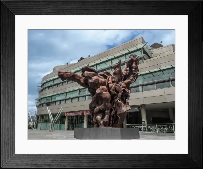 Framed Print : Dodecathlos, a sculpture by Vicente Larrea, Euskalduna Conference Centre and Concert Hall, Bilbao, Basque Country, Spain, Europe