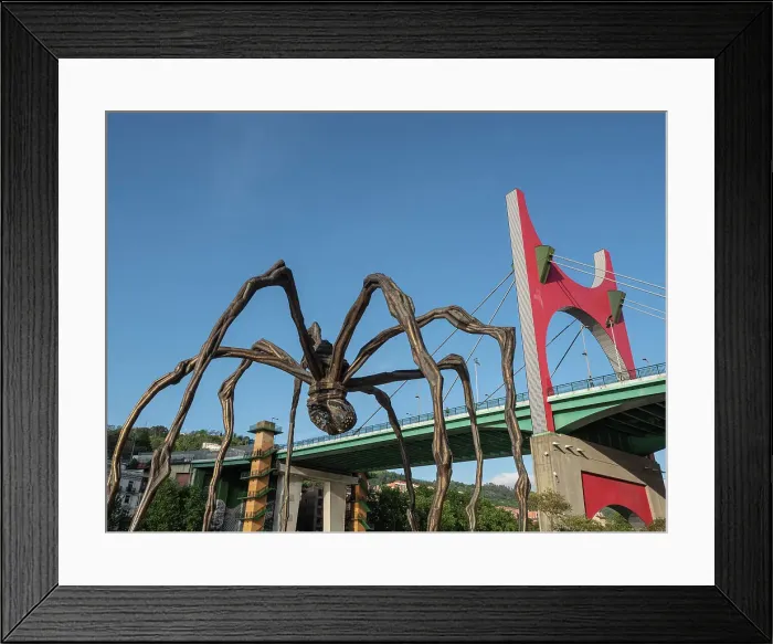 Framed Print : Maman, a sculpture of a spider by Louise Bourgeois, next to Red Arches on the La Salve Bridge, Bilbao, Basque Country, Spain, Europe Framed Print : Maman, a sculpture of a spider by Louise Bourgeois, next to Red Arches on the La Salve Bridge, Bilbao, Basque Country, Spain, Europe