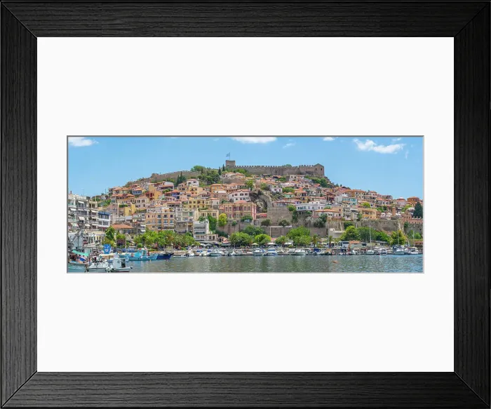 Framed Print : View of Kavala Fortress and boats in the port, Kavala, Dimos Kavalas, Eastern Macedonia and Thrace, Gulf of Thasos, Gulf of Kavala, Greece, Europe Framed Print : View of Kavala Fortress and boats in the port, Kavala, Dimos Kavalas, Eastern Macedonia and Thrace, Gulf of Thasos, Gulf of Kavala, Greece, Europe