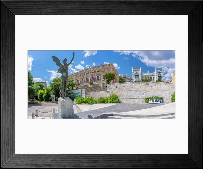 Framed Print : View of Town Hall and Statue of Victory and Kavala Heroes Monument, Kavala, Dimos Kavalas, Eastern Macedonia and Thrace, Gulf of Thasos, Gulf of Kavala, Thracian Sea, Greece, Europe Framed Print : View of Town Hall and Statue of Victory and Kavala Heroes Monument, Kavala, Dimos Kavalas, Eastern Macedonia and Thrace, Gulf of Thasos, Gulf of Kavala, Thracian Sea, Greece, Europe