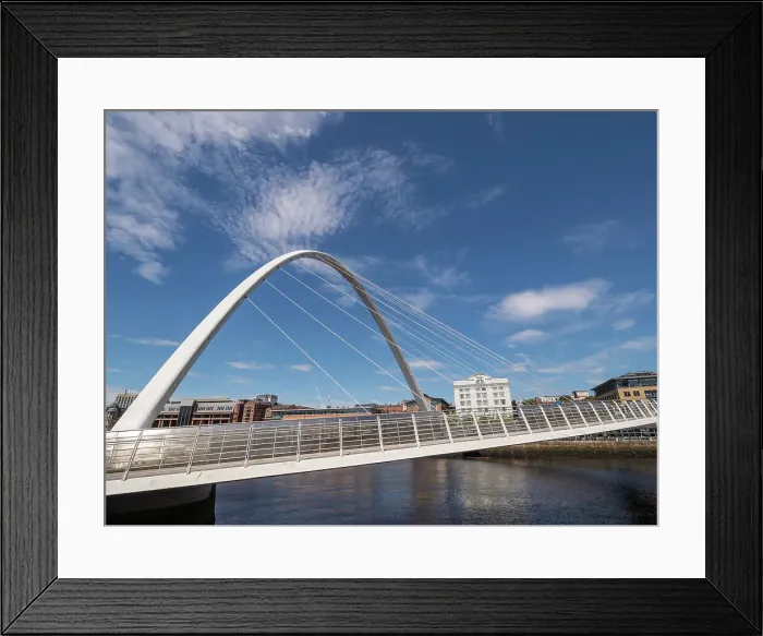 Framed Print : Millennium Bridge over the River Tyne, Gateshead, Newcastle upon Tyne, Tyne and Wear, England, United Kingdom, Europe