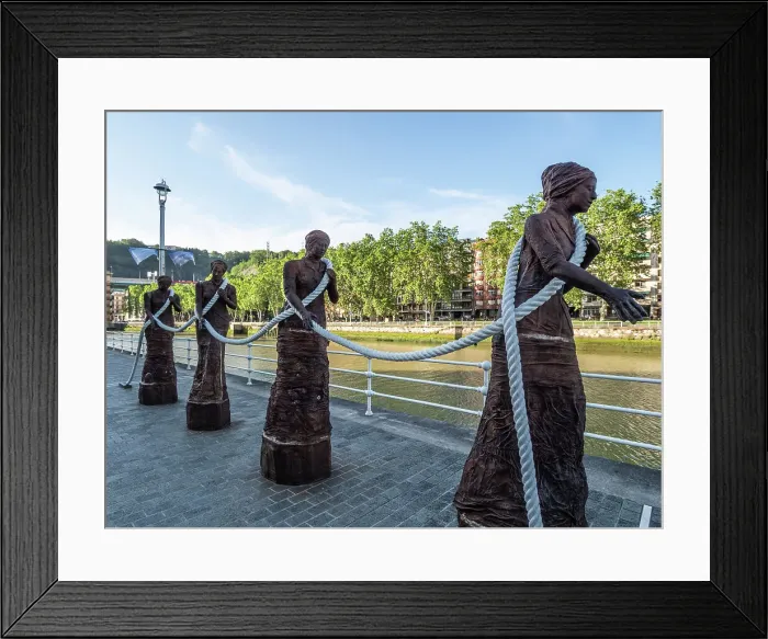 Framed Print : Las Sigueras (The Rope Girls), a sculpture by Dora Salazar, Bilbao, Basque Country, Spain, Europe Framed Print : Las Sigueras (The Rope Girls), a sculpture by Dora Salazar, Bilbao, Basque Country, Spain, Europe