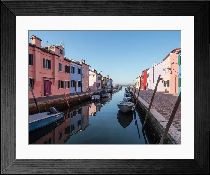 Framed Print : Colourful houses by the canal, Burano, Venice, UNESCO World Heritage Site, Veneto, Italy, Europe Framed Print : Colourful houses by the canal, Burano, Venice, UNESCO World Heritage Site, Veneto, Italy, Europe