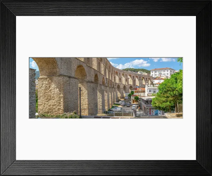 Framed Print : View of Aqueduct from the Ottoman era, Dimos Kavalas, Eastern Macedonia and Thrace, Gulf of Thasos, Gulf of Kavala, Thracian Sea, Greece, Europe Framed Print : View of Aqueduct from the Ottoman era, Dimos Kavalas, Eastern Macedonia and Thrace, Gulf of Thasos, Gulf of Kavala, Thracian Sea, Greece, Europe