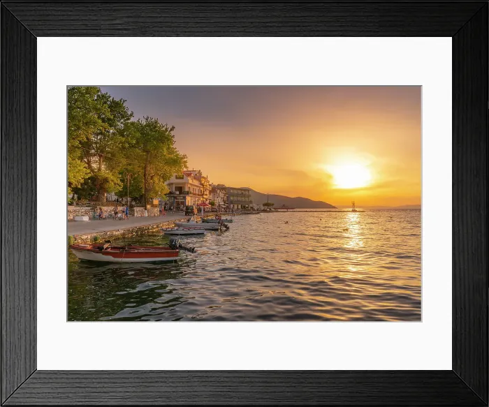 Framed Print : View of boats in old harbour in Thassos Town during golden hour, Thassos, Aegean Sea, Greek Islands, Greece, Europe Framed Print : View of boats in old harbour in Thassos Town during golden hour, Thassos, Aegean Sea, Greek Islands, Greece, Europe