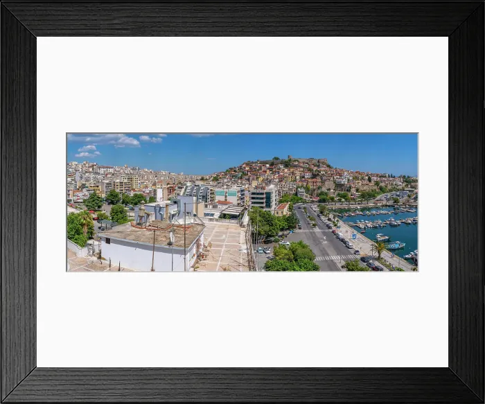 Framed Print : View over roofs of Aqueduct and Kavala Fortress and port from elevated position, Dimos Kavalas, Eastern Macedonia and Thrace, Gulf of Thasos, Gulf of Kavala, Thracian Sea, Greece, Europe Framed Print : View over roofs of Aqueduct and Kavala Fortress and port from elevated position, Dimos Kavalas, Eastern Macedonia and Thrace, Gulf of Thasos, Gulf of Kavala, Thracian Sea, Greece, Europe