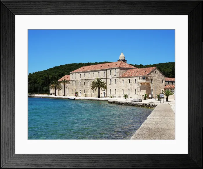 Framed Print : Franciscan Monastery on Badija Island, Korcula, Croatia, Europe Framed Print : Franciscan Monastery on Badija Island, Korcula, Croatia, Europe