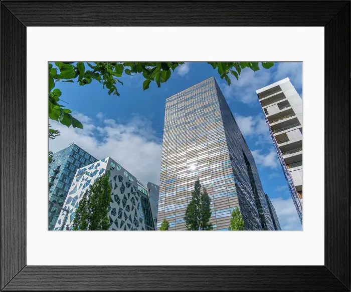 Framed Print : View of contemporary architecture in the Barcode area on a sunny day, Oslo, Norway, Scandinavia, Europe Framed Print : View of contemporary architecture in the Barcode area on a sunny day, Oslo, Norway, Scandinavia, Europe
