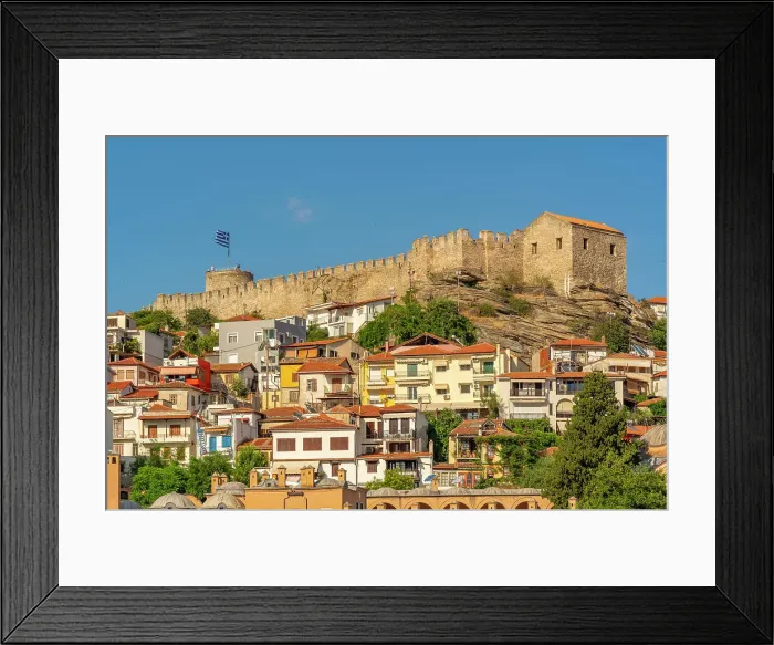 Framed Print : View of Kavala Fortress from ferry, Kavala, Dimos Kavalas, Eastern Macedonia and Thrace, Gulf of Thasos, Gulf of Kavala, Greece, Europe Framed Print : View of Kavala Fortress from ferry, Kavala, Dimos Kavalas, Eastern Macedonia and Thrace, Gulf of Thasos, Gulf of Kavala, Greece, Europe