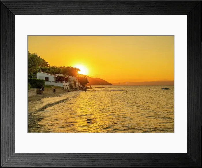 Framed Print : View of Nisteri Beach at sunset, Thassos Town, Thassos, Aegean Sea, Greek Islands, Greece, Europe Framed Print : View of Nisteri Beach at sunset, Thassos Town, Thassos, Aegean Sea, Greek Islands, Greece, Europe