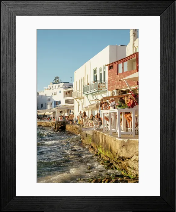 Framed Print : Little Venice at sunset, Chora (Mykonos Town), Mykonos Island, Cyclades, Greek Islands, Greece, Europe Framed Print : Little Venice at sunset, Chora (Mykonos Town), Mykonos Island, Cyclades, Greek Islands, Greece, Europe