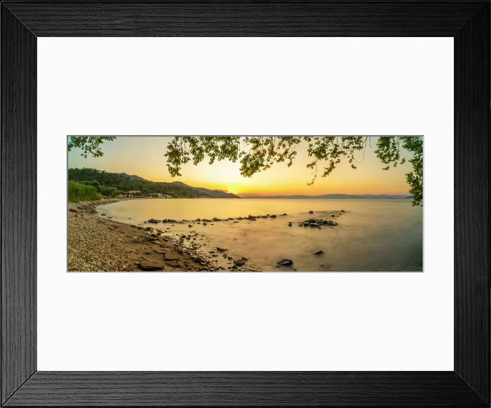 Framed Print : View of Nisteri Beach at sunset, Thassos Town, Thassos, Aegean Sea, Greek Islands, Greece, Europe Framed Print : View of Nisteri Beach at sunset, Thassos Town, Thassos, Aegean Sea, Greek Islands, Greece, Europe