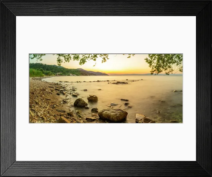 Framed Print : View of Nisteri Beach at sunset, Thassos Town, Thassos, Aegean Sea, Greek Islands, Greece, Europe Framed Print : View of Nisteri Beach at sunset, Thassos Town, Thassos, Aegean Sea, Greek Islands, Greece, Europe