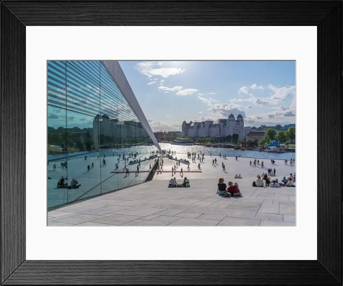 Framed Print : View of Oslo Opera House on a sunny day, Oslo, Norway, Scandinavia, Europe Framed Print : View of Oslo Opera House on a sunny day, Oslo, Norway, Scandinavia, Europe
