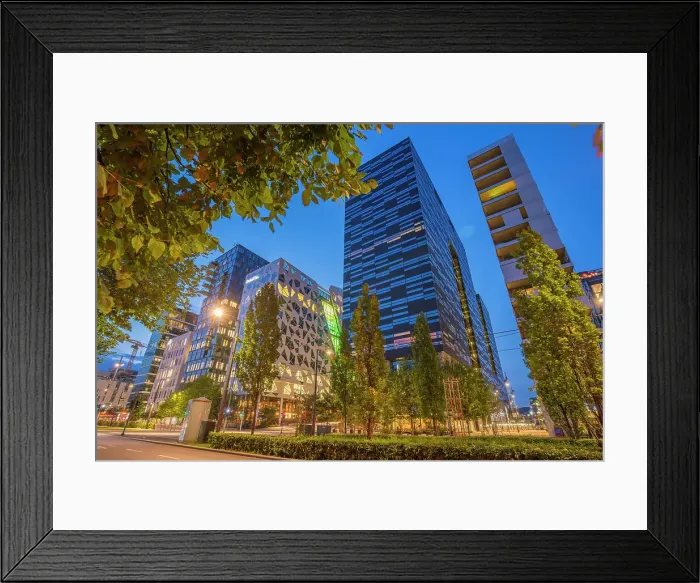 Framed Print : View of contemporary architecture in the Barcode area at dusk, Oslo, Norway, Scandinavia, Europe Framed Print : View of contemporary architecture in the Barcode area at dusk, Oslo, Norway, Scandinavia, Europe