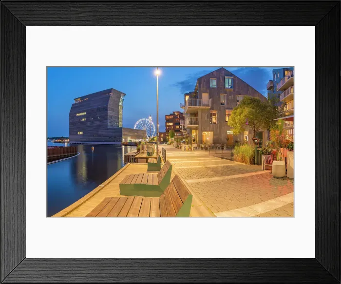 Framed Print : View of the Munch Museum from Bispekaia at dusk, Oslo, Norway, Scandinavia, Europe Framed Print : View of the Munch Museum from Bispekaia at dusk, Oslo, Norway, Scandinavia, Europe