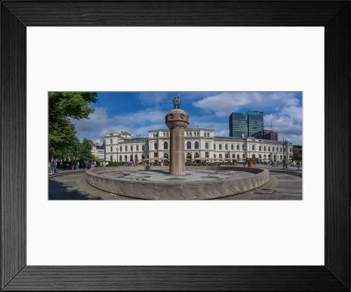 Framed Print : View of Sun and Earth and Grand Central Hotel in Christian Frederiks Plass, Oslo, Norway, Scandinavia, Europe Framed Print : View of Sun and Earth and Grand Central Hotel in Christian Frederiks Plass, Oslo, Norway, Scandinavia, Europe