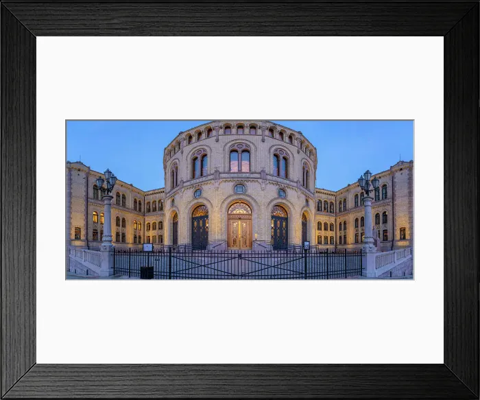 Framed Print : View of Norwegian Parliament at dusk, Oslo, Norway, Scandinavia, Europe Framed Print : View of Norwegian Parliament at dusk, Oslo, Norway, Scandinavia, Europe
