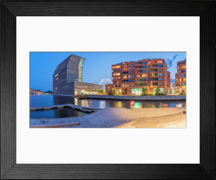 Framed Print : View of the Munch Museum from Bispekaia at dusk, Oslo, Norway, Scandinavia, Europe Framed Print : View of the Munch Museum from Bispekaia at dusk, Oslo, Norway, Scandinavia, Europe
