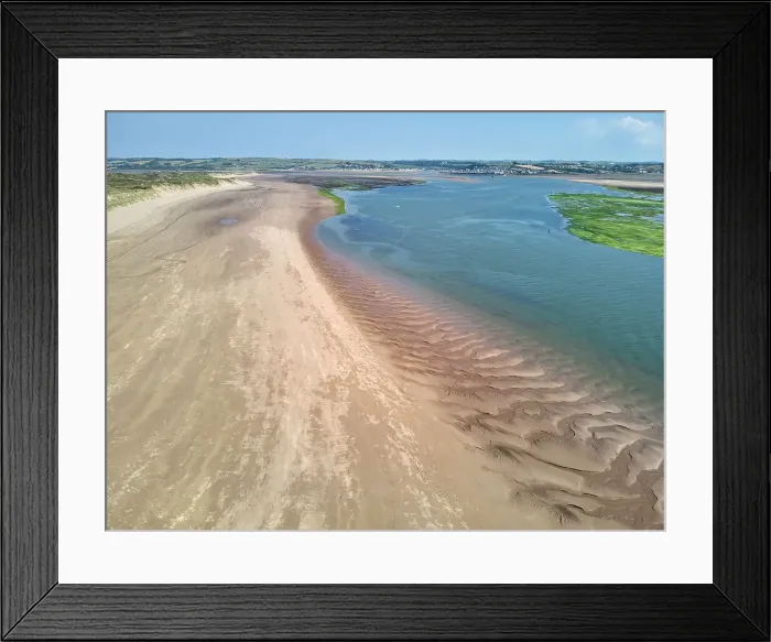 Framed Print : An aerial view of the estuary of the Taw and Torridge Rivers, near Bideford and Barnstaple, Devon, England, United Kingdom, Europe Framed Print : An aerial view of the estuary of the Taw and Torridge Rivers, near Bideford and Barnstaple, Devon, England, United Kingdom, Europe