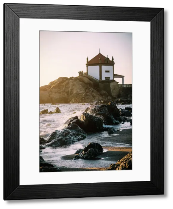 Framed Print : Senhor da Pedro chapel, Miramar, near Porto, Norte, Portugal, Europe Framed Print : Senhor da Pedro chapel, Miramar, near Porto, Norte, Portugal, Europe
