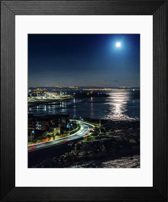 Framed Print : Aerial view of the super full moon over the Tagus River in Lisbon, Portugal, Europe Framed Print : Aerial view of the super full moon over the Tagus River in Lisbon, Portugal, Europe